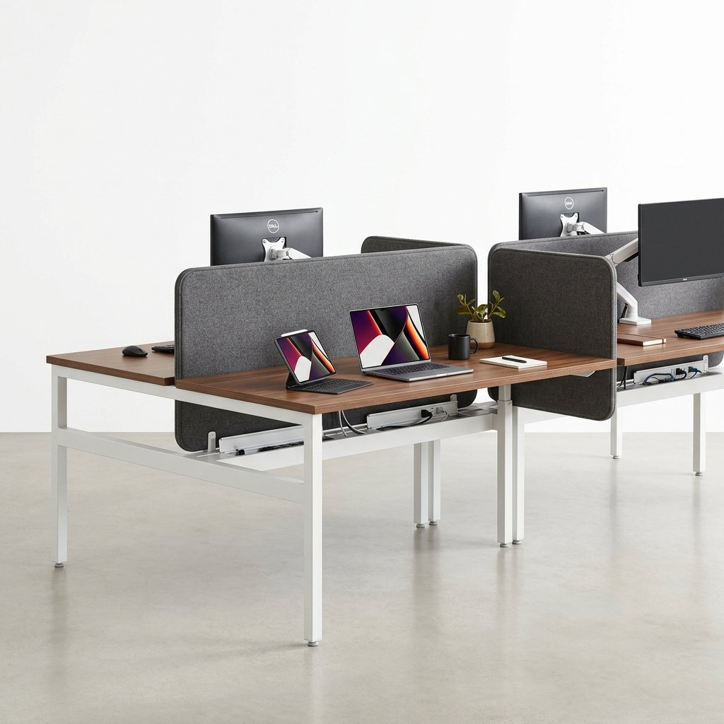 Premium modular workstation system with integrated cable management